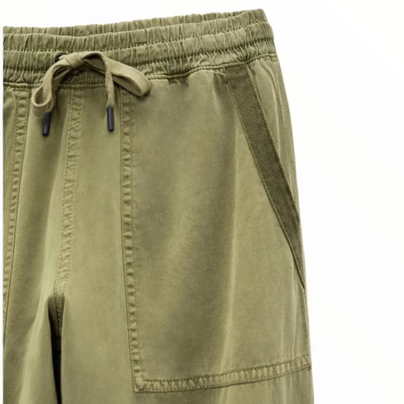 ZARA | Khaki | JOGGING PANTS WITH POCKETS - Picture 4 of 12